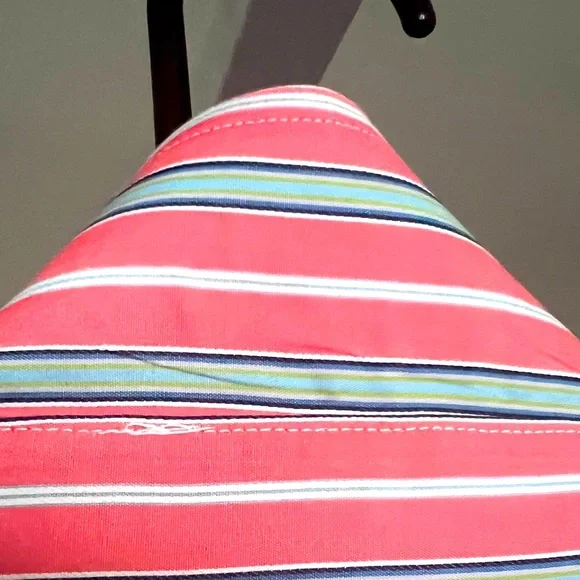 NWT Tailorbyrd Button Down Striped Shirt Salmon/Blue SZ 3X Casual Classic Preppy - Picture 4 of 7